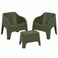 Set da Giardino Toomax: 2 Poltrone Petra e Tavolino Antracite, Resina UV