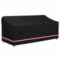 Copridivano Impermeabile per Esterno 3-4 Posti, Protezione Panche da Giardino Nero 236x102x89 cm