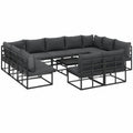Set completo di divani da giardino con cuscini in alluminio per esterni