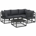 Set di Divani da Giardino in Alluminio con Cuscini, Elegante per Esterni, Terrazze e Balconi